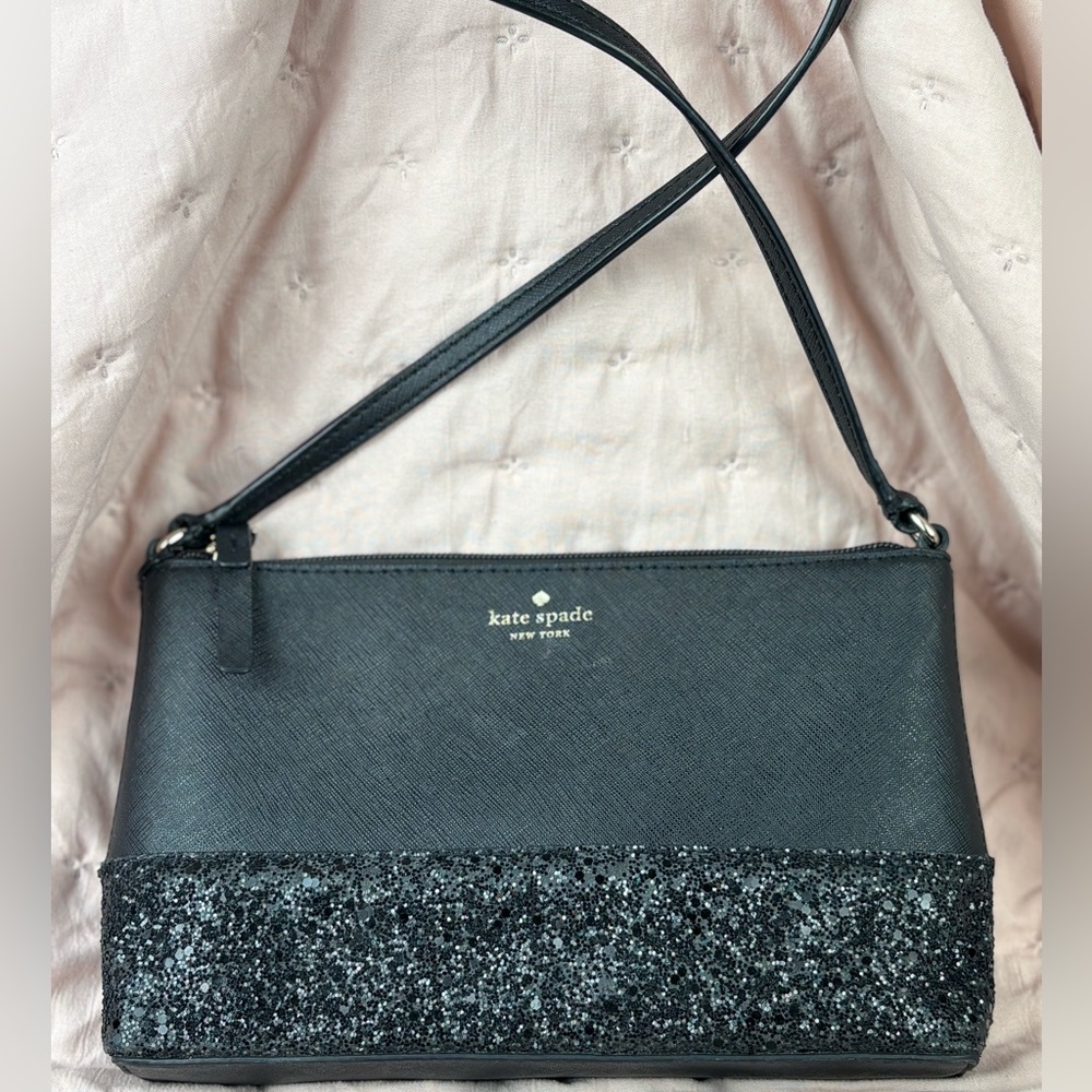 kate spade Black Glitter Bottom Crossbody Bag